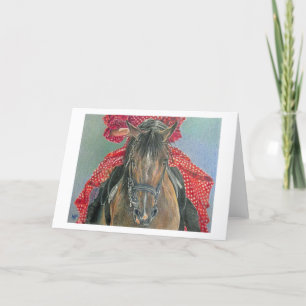 KARTE MIT PFERD UND REITER