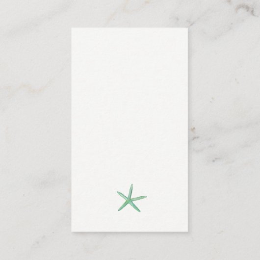 Karte mit QR-Code für Hochzeiten am Strand (Rückseite)