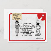 Karte mit Reiselektionen: "Evolution eines Volkes" (Vorne/Hinten)