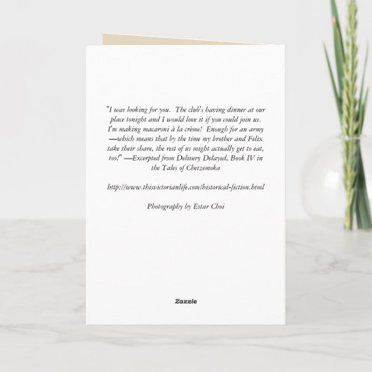 Karte mit Rezept (Rückseite)