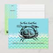 Karte mit Rezepten für die Zubereitung von Speisen (Vorne/Hinten)