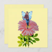 Karte mit rosa Daisy (Vorne/Hinten)