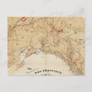 Karte mit Routen von San Francisco nach Alaska