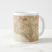 Karte mit Routen von San Francisco nach Alaska Jumbo-Tasse (Vorderseite Rechts)