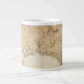 Karte mit Routen von San Francisco nach Alaska Jumbo-Tasse (Vorderseite)