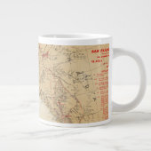 Karte mit Routen von San Francisco nach Alaska Jumbo-Tasse (Rechts)