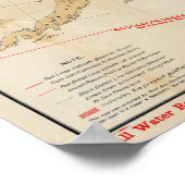 Karte mit Routen von San Francisco nach Alaska Poster (Ecke)