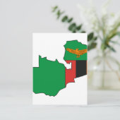 Karte mit sambischer Flagge (Stehend Vorderseite)