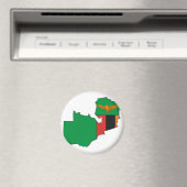 Karte mit sambischer Flagge Magnet (In Situ (Geschirrspüler))