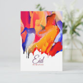 Karte mit schönen Farbspritzen (Stehend Vorderseite)