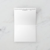 Karte mit Schrift (Innenseite)