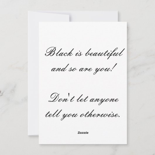 Karte mit schwarzer Historie (Rückseite)