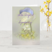 Karte - Mit tiefem Beileid (Gelbe Blume)
