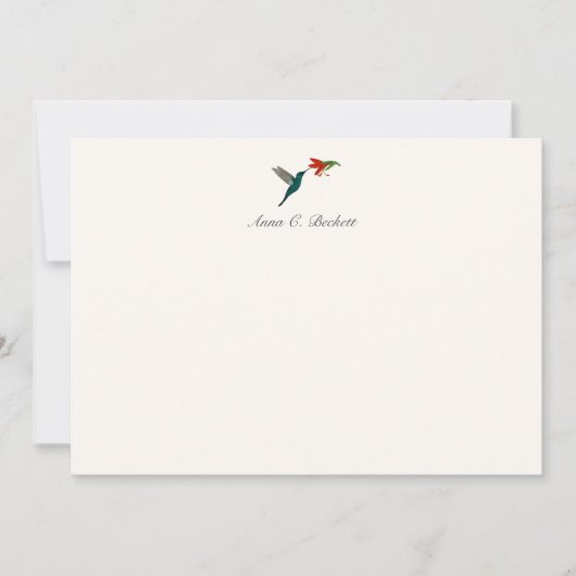 Karte mit Türkisem Kolibri (Vorderseite)