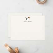 Karte mit Türkisem Kolibri (Vorderseite/Rückseite Beispiel)