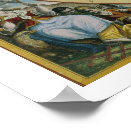 Karte mit Tycho Brahe's System of Planetary Orbi Poster (Ecke)