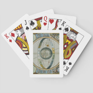 Karte mit Tycho Brahe's System of Planetary Orbi Spielkarten
