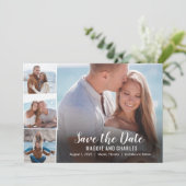 -Karte mit überschneideten Fotos Dankeskarte (Stehend Vorderseite)