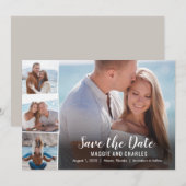 -Karte mit überschneideten Fotos Dankeskarte (Vorne/Hinten)