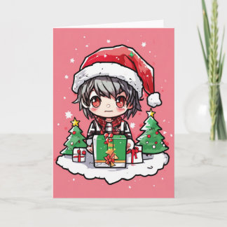 Karte mit Weihnachts-Comic