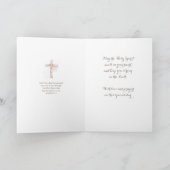 Karte mit weißem Blumenkreuz (Innenseite)