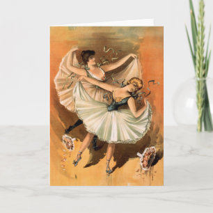 Karte mit zwei Ballerinas