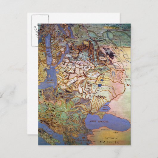 Karte Mitteleuropas (Vorne/Hinten)