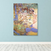 Karte Mitteleuropas Leinwanddruck (Insitu (Holzboden))