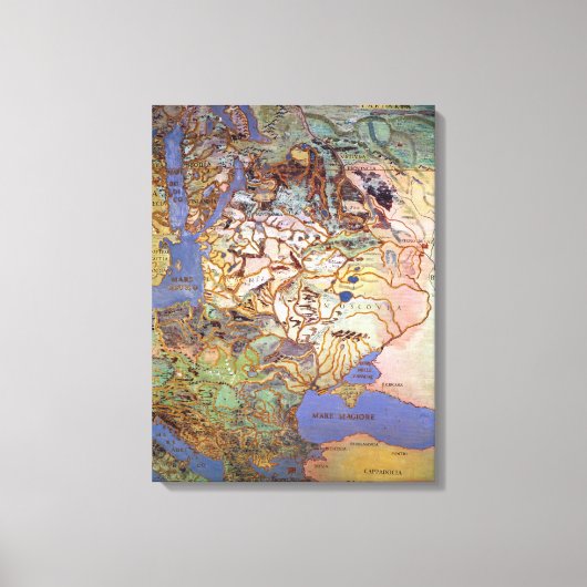 Karte Mitteleuropas Leinwanddruck (Vorderseite)