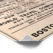 Karte Montreal und Boston Air Line Poster (Ecke)