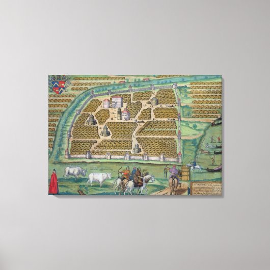 Karte Moskaus Leinwanddruck (Vorderseite)