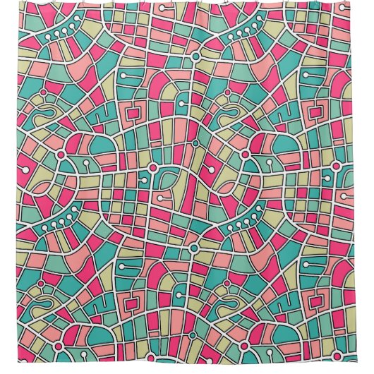 Karte Muster 030520 - Farben 01 Duschvorhang (Vorderseite)