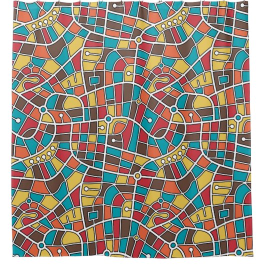 Karte Muster 030520 - Farben 03 Duschvorhang (Vorderseite)