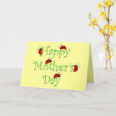 Karte Mutter Damen-Bug Tages (Gelbe Blume)