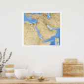 Karte Naher Osten 1993 Poster (Küche)