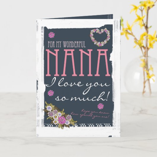 Karte Nana-Mutter Tagesmodisch und modern (Gelbe Blume)