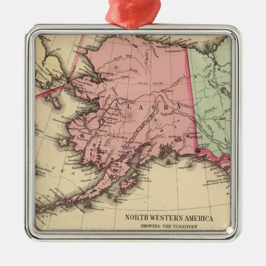 Karte Nanowatt Amerika durch Mitchell Silbernes Ornament (Vorne)