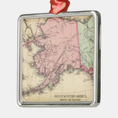 Karte Nanowatt Amerika durch Mitchell Silbernes Ornament (Links)