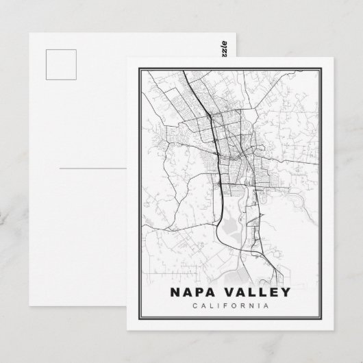 Karte Napa Valley (Vorne/Hinten)