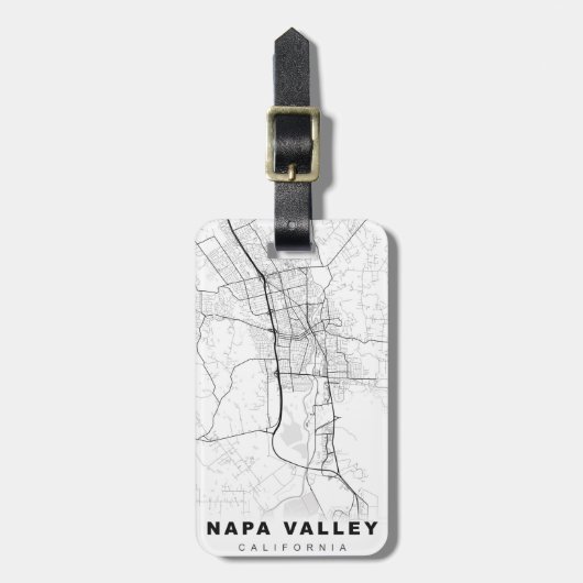 Karte Napa Valley Gepäckanhänger (Vorderseite vertikal)