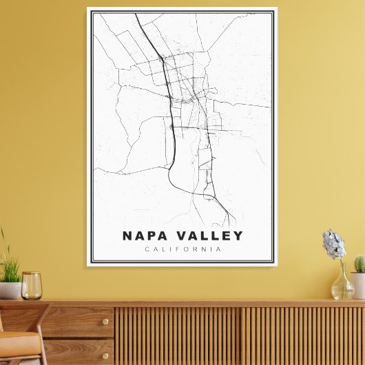 Karte Napa Valley Leinwanddruck (Insitu (Wohnzimmer))