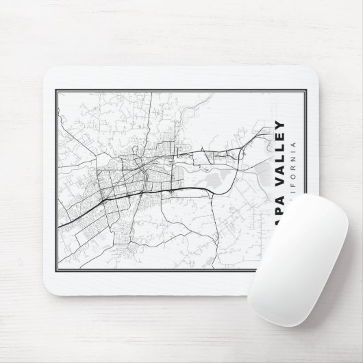 Karte Napa Valley Mousepad (Mit Mouse)