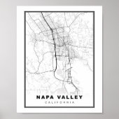 Karte Napa Valley Poster (Vorne)