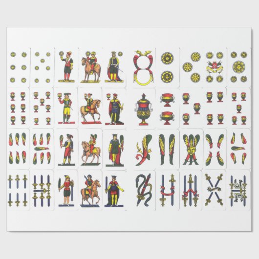 Karte Napoletane Packpapier (Saum)