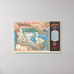 Karte natürlicher und industrieller Betriebsmitte Leinwanddruck