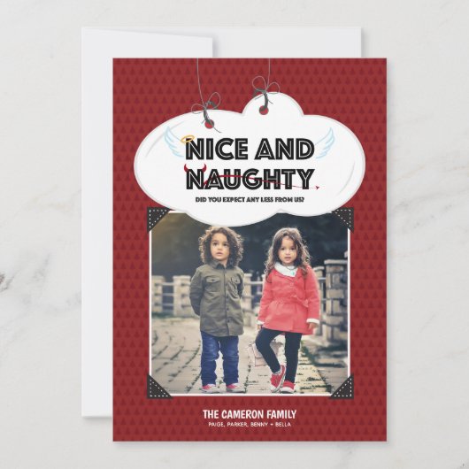 Karte | Naughty + Nice (Vorderseite)