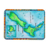 Karte Neuseelands Magnet (Horizontal)