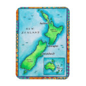 Karte Neuseelands Magnet (Vertikal)