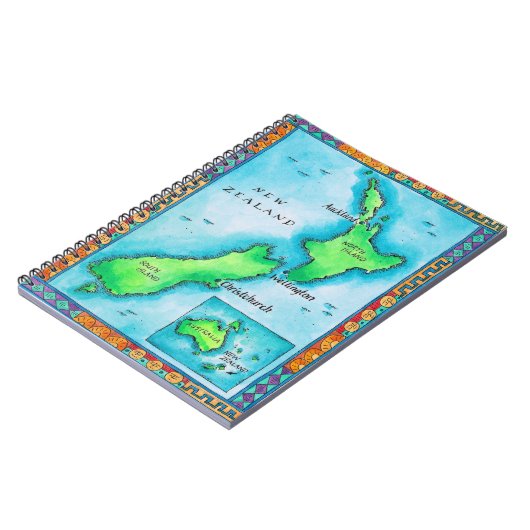 Karte Neuseelands Notizblock (Linke Seite)