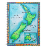 Karte Neuseelands Notizblock (Vorderseite)